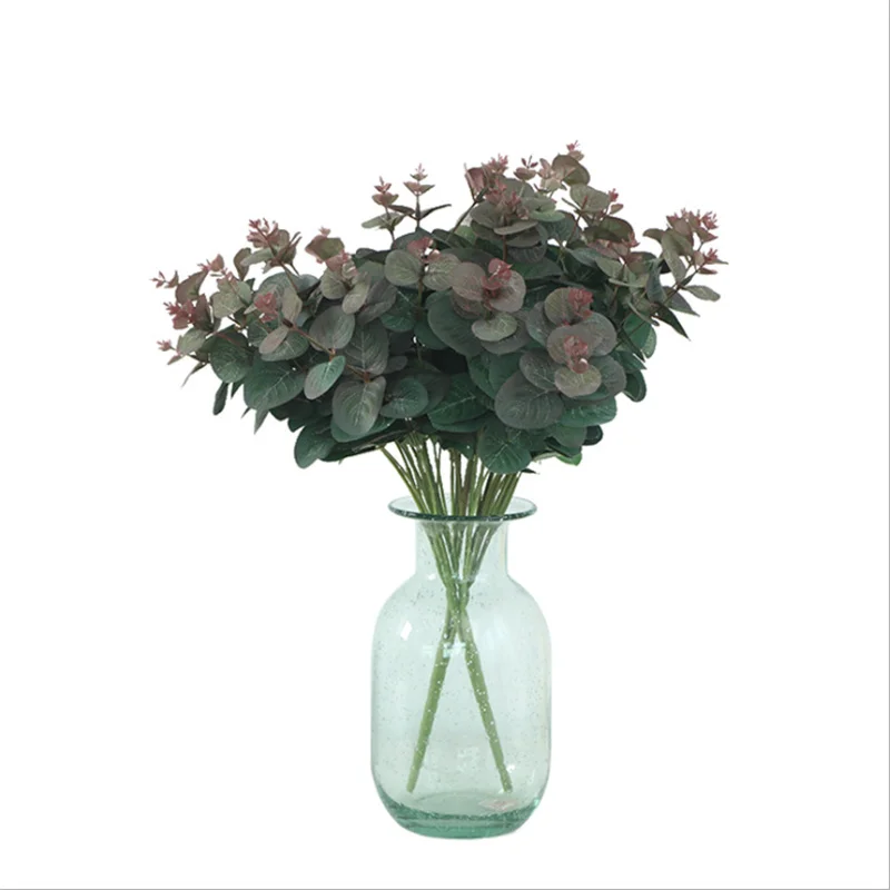 

High Quality 49cm Simulation Money Leaf Flower Arrangement Fake Flower Potted Bouquet Decoration Wedding Party Decoration Cheap