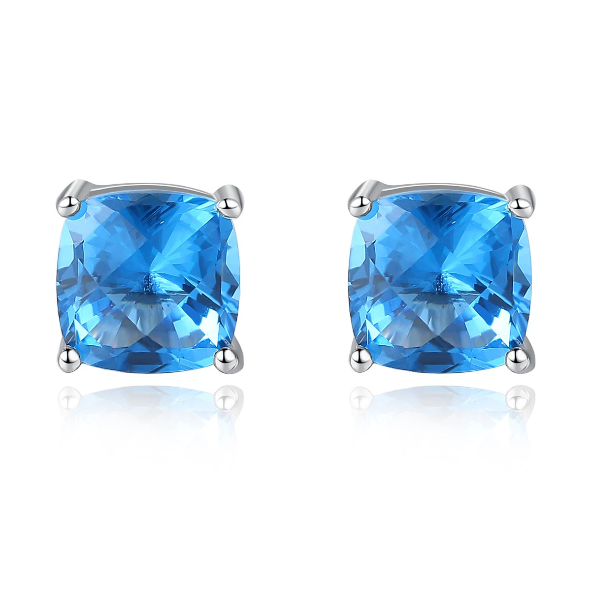 

MetJakt S925 Sterling Silver Blue Crystal Artistic Fresh Women's Ear Studs