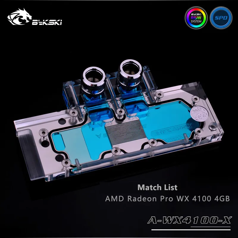 Bykski полный охват GPU водный блок для AMD Radeon Pro WX 4100 4 Гб видеокарта A WX4100 X|Жидкостные