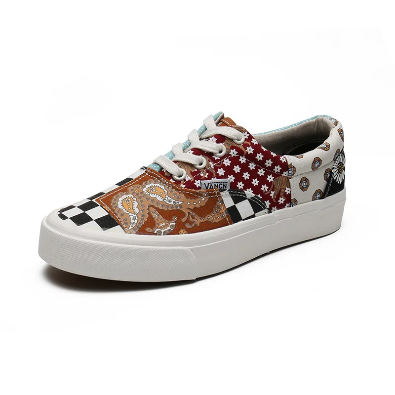 

Women Shoes Fashion Women's Sneakers Canvas Flats Print Summer Shoes Women Mixed Color Casual Sneaker New Women's Sports Shoes