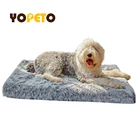Зимняя теплая кровать для собаки, пушистая кровать для собаки с длинной плюшевой супер мягкой подушкой, коврик, Портативные товары для кошек