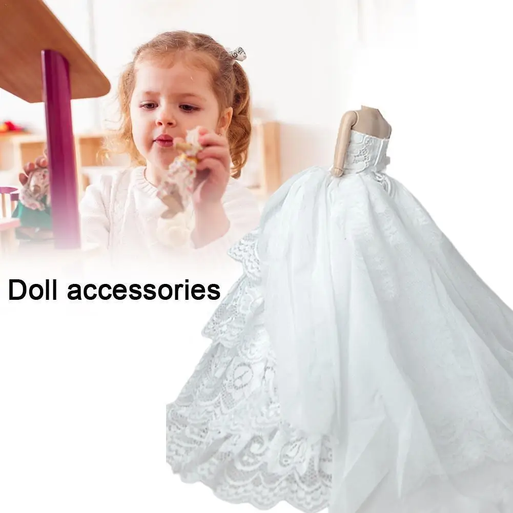 

Doll Dress Doll Clothes Princess Luxury Tailing Wedding Doll Bride Gift Toy Dress Accessories Wedding Fantasy N8N2