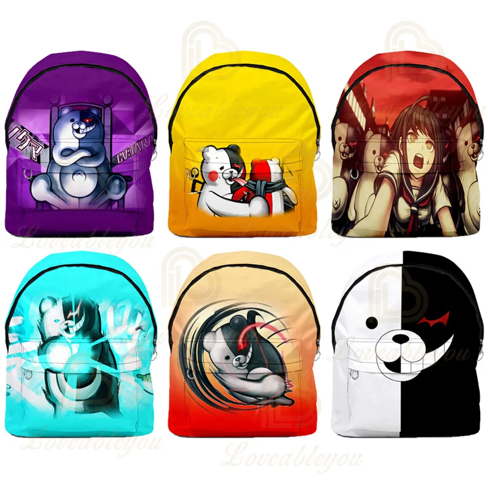 3D Monokuma детские школьные сумки модные детские школьные рюкзаки с рисунком женские дорожные сумки