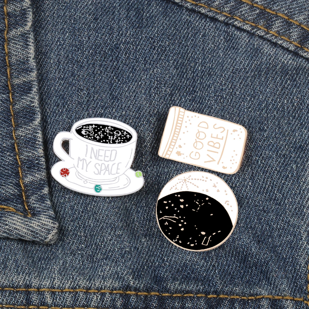 Мультяшная Милая кофейная бутылка для пиццы брошь из сплава мини-булавка значок