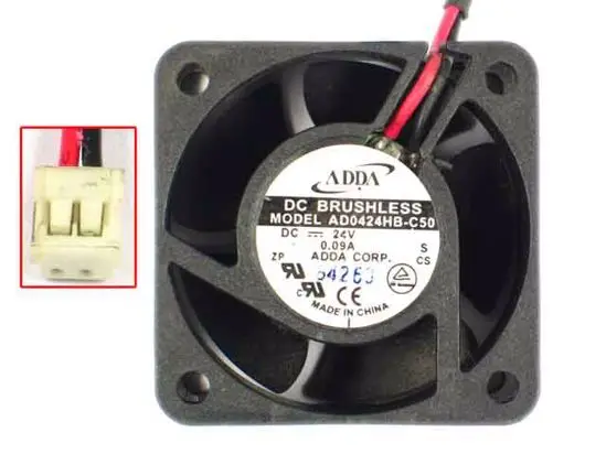 Охлаждающий вентилятор для сервера ADDA AD0424HB C50 DC 24 В 0 09a 40x40x20 мм|square fan|server fanadda 24v dc fan