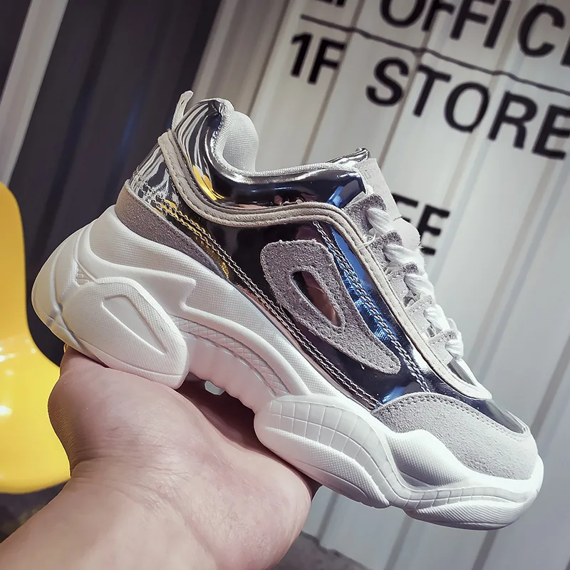 2019 г. primavera nueva tendencia zapatos casuales de suela gruesa color a la moda Zapatos sencillos cómodos planos anti | Обувь