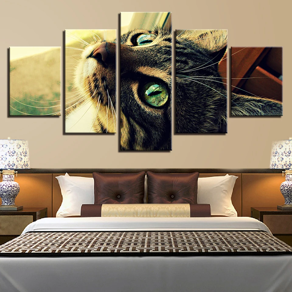 Animal Print Horse Dog Cat Lion Bear Canvas Paintings Poster Wall 5 Panel Home Decorations Living Room Abstract 15 | Дом и сад
