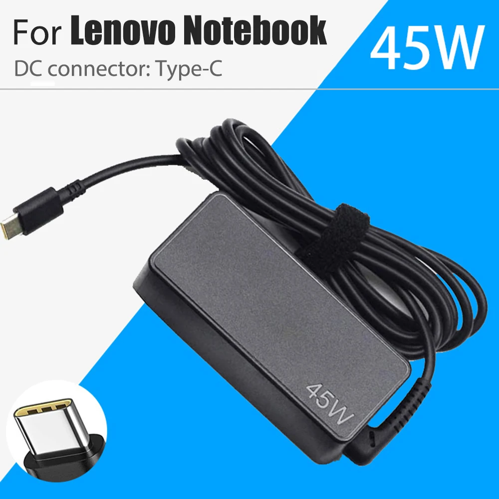 

2021 45W Type C Laptop Charger Power Adapter 20V 2.25A with US EU Plug Notebook Adapter Power Cord Supply for Lenovo HP Xiaomi