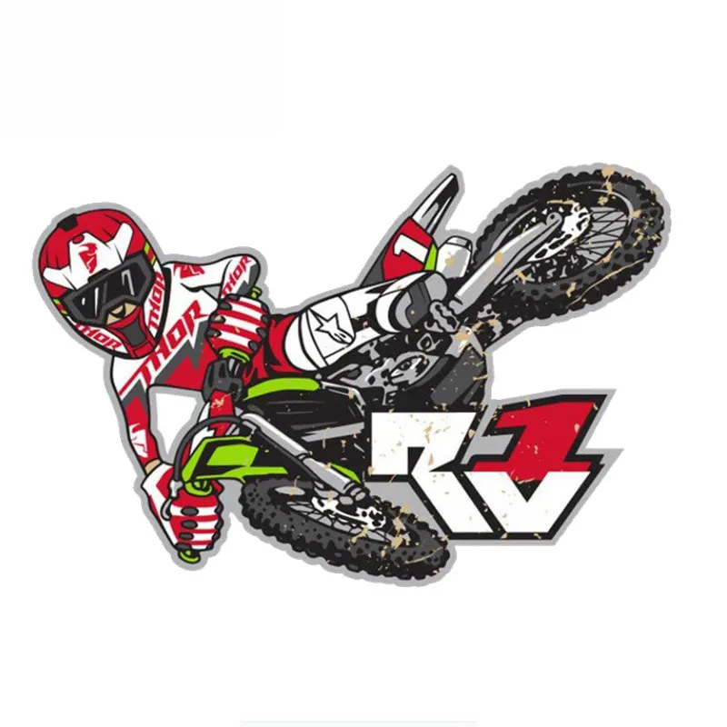 

Motocross Car Sticker Car Styling Decal Vinyl Car Window Cover Scratches Waterproof PVC 12cmx7cm