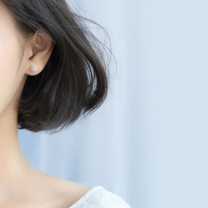 Женские серьги-гвоздики в виде Луны и солнца Colusiwei из 100% серебра 925 пробы |