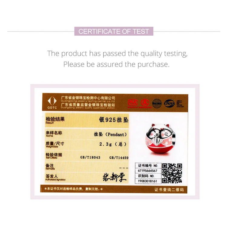 Бусины кошка BISAER Лидер продаж 925 пробы серебро Maneki Fortune Neko Lucky талисманы подходят бусины браслеты серебро 925 ювелирные изделия ECC1341