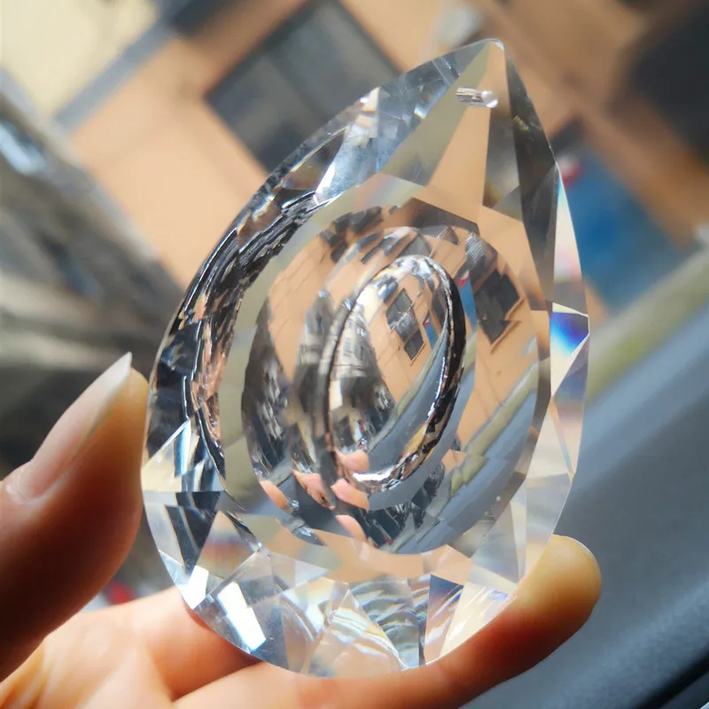 

Beautiful Hanging Chandelier Crystal Prism Suitable For Window Chandelier Branch Lighting Part Clear 63MM Manufacturing Pendant