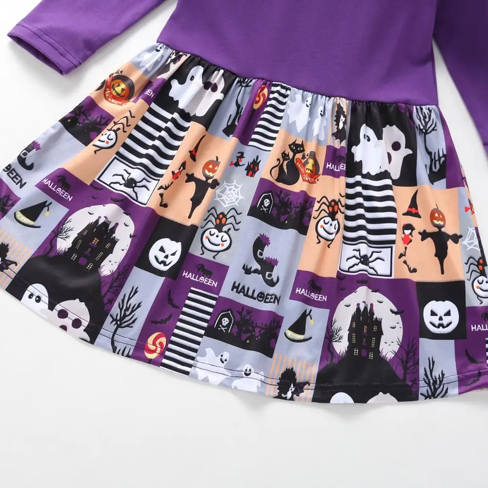 Лидер продаж Новое поступление платье для маленьких девочек с принтом призрака