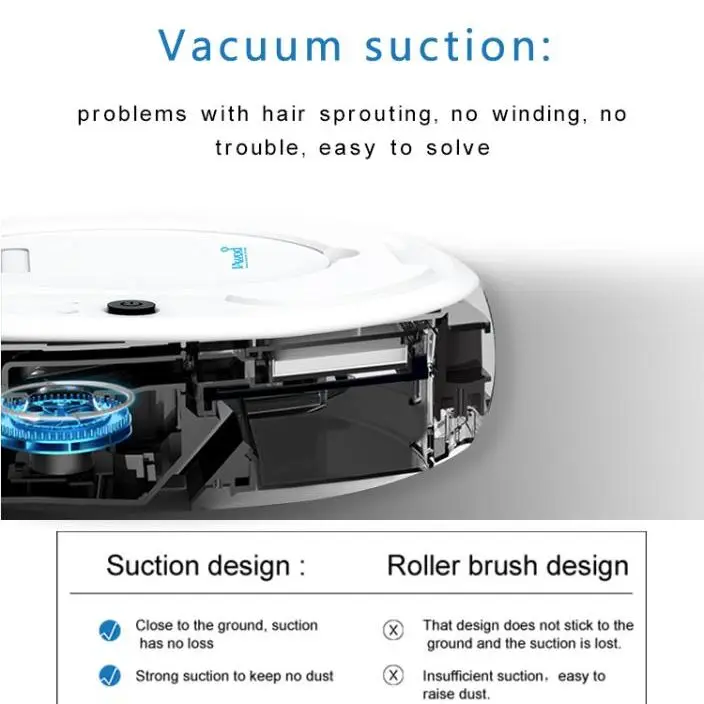 

ObowAI OB8 1800Pa Robot Vacuum Cleaner 3 In 1 Dry Wet Rechargeable Smart Sweeping Robot Vacuum Home Floor Cleaner