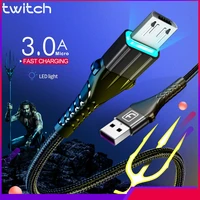 twitch 3a micro usb cable 2m quick charge 3 0 fast charging data phone cable for samsung s6 s7 huawei xiaomi lg tablet microusb
