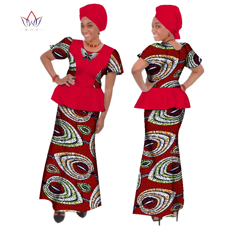 Новые африканские стили Дашики с круглым вырезом африканская юбка комплект для