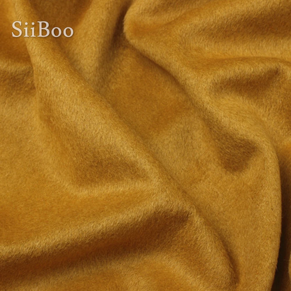 Роскошный золотой цвет приятная для кожи кашемировая смесь шерсти ткань женщин