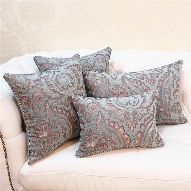 Drop Ship Vintage Luxury Flocking Pillow Cover Plaid/Elegant/Flower/Home Decor/Sofa/Car Cushion Cover/Decorative Pillows