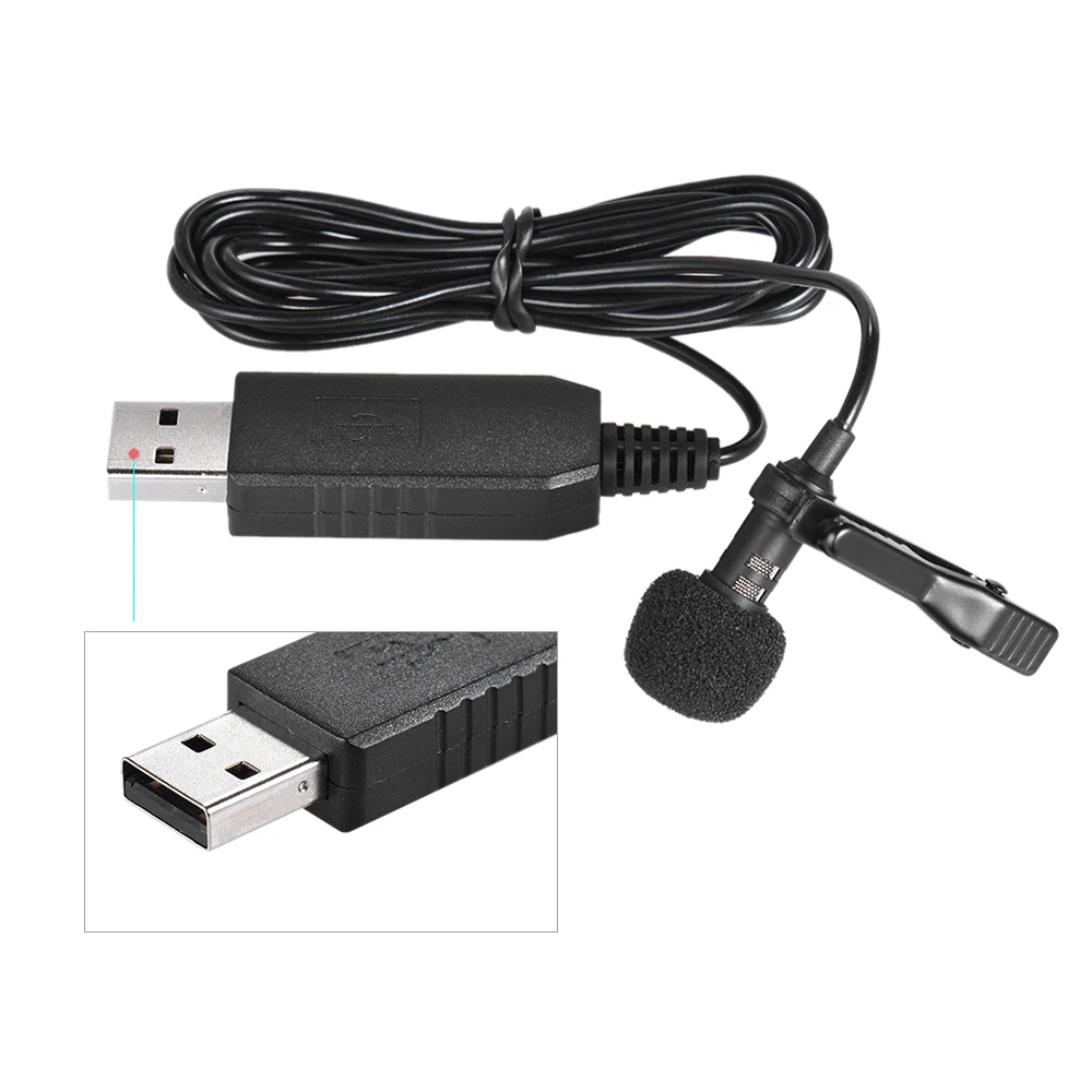 

Andoer 150cm Portable Mini Clip-on Omni-Directional Stereo USB Mic Microphone for PC Computer