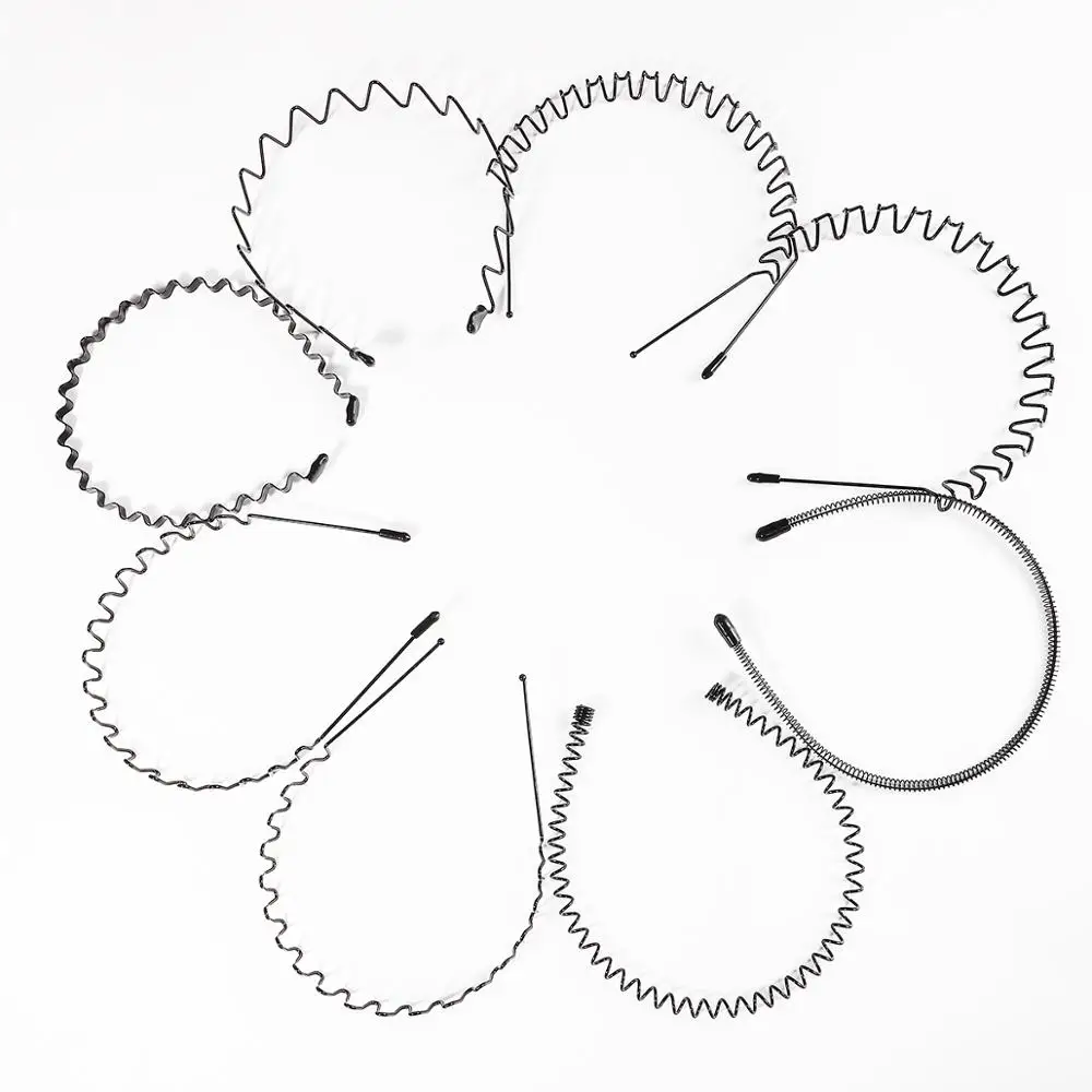 Шикарная черная волнистая повязка для волос унисекс мужчин и женщин оголовье