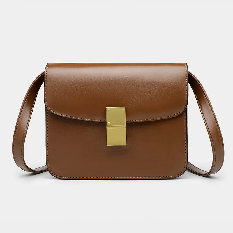 

Summer 2020 New Women's Chic Bag Ins Retro Tofu Bag Box Small Square Bag Textured Shoulder Crossbody Small BagWomen's Handbags