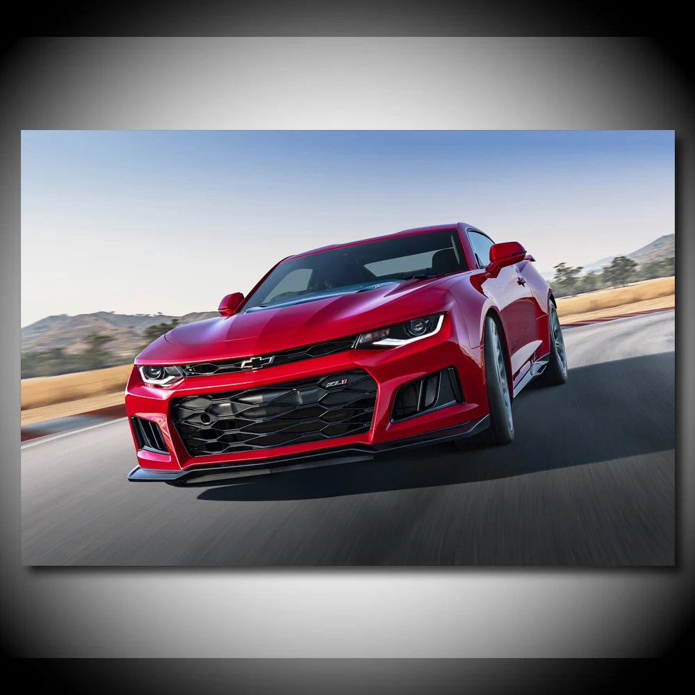 Красные Автомобили Chevrolet Camaro автомобили суперкар холст плакаты и принты