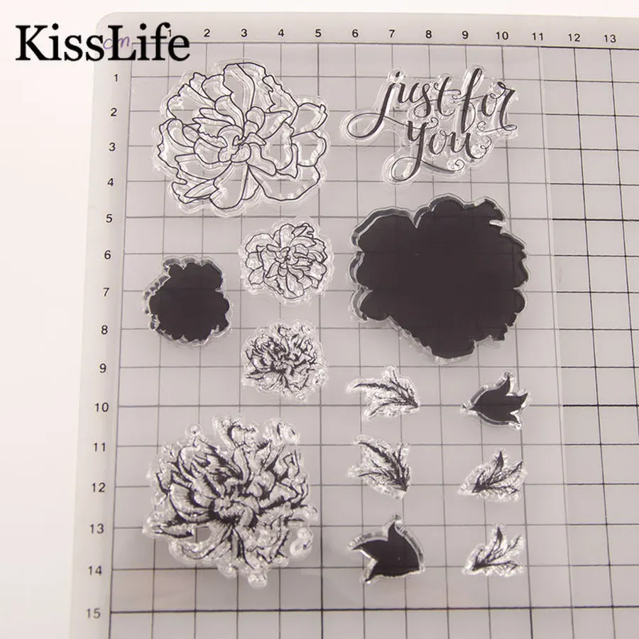 1 упаковка красивых цветочных листьев набор штампов и с надписями для