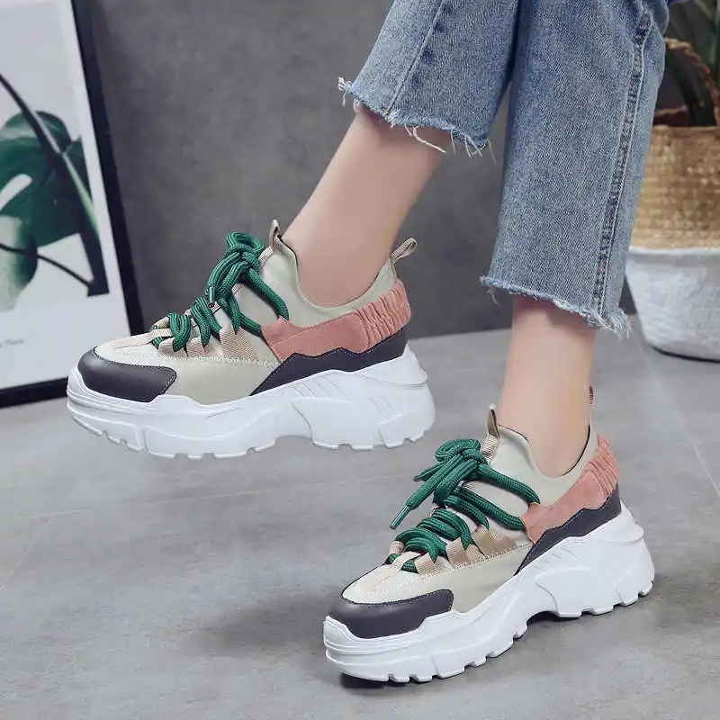 

Ladies platform casual shoes, comfortable sports shoes, spring and autumn 2022