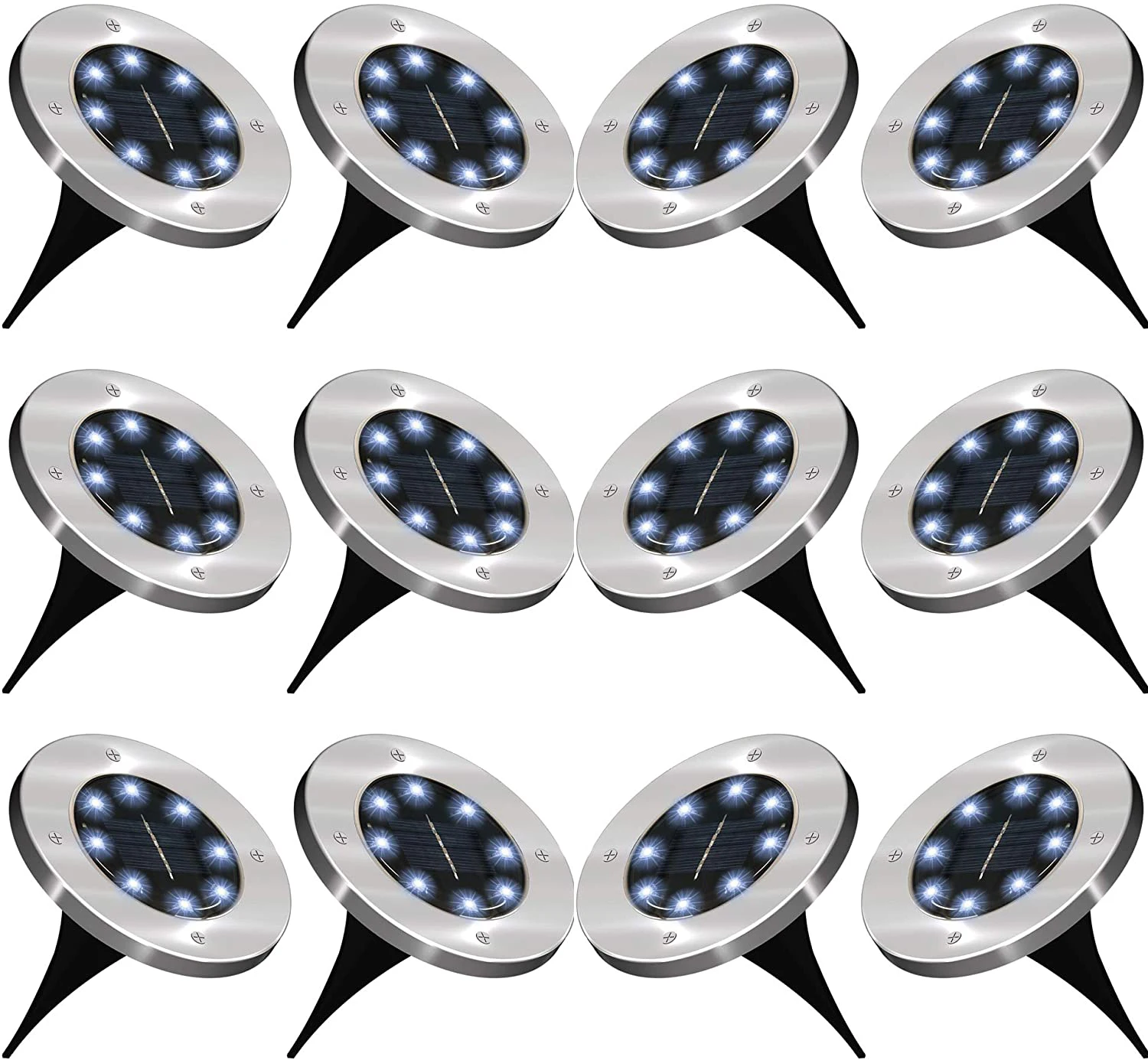 1 шт. водонепроницаемые садовые фонари на солнечной батарее 4/8/16