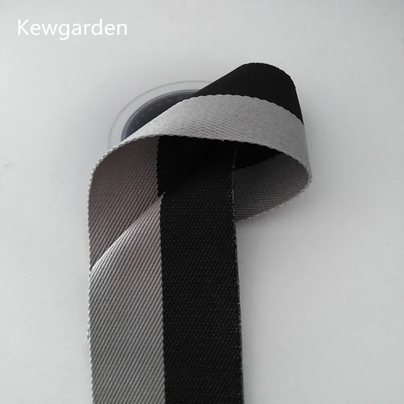 

kewgarden 40mm rib diy handmade two-tone striped ribbon decorative ribbon garment bow tie material 6M/lot chritmas decorations