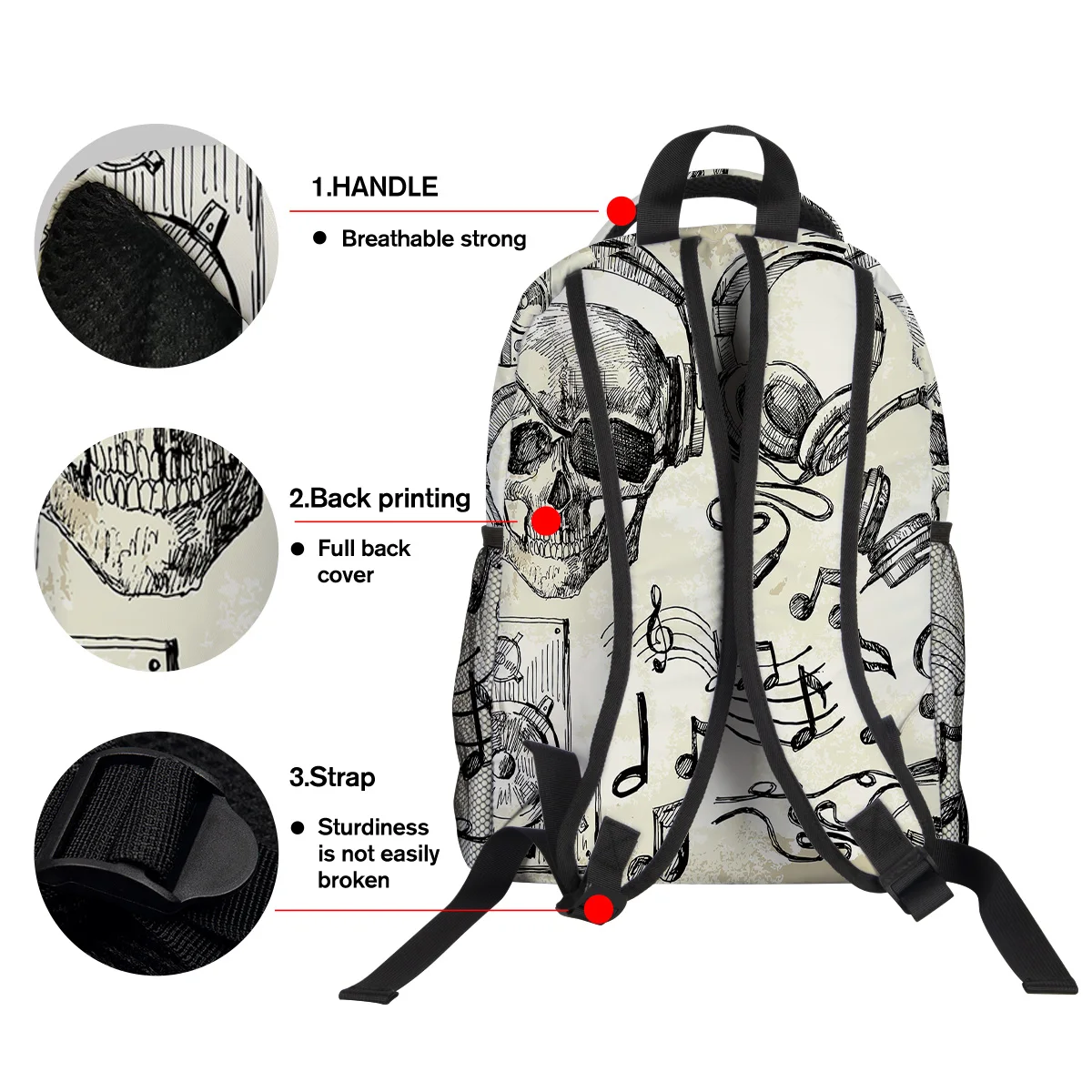 Музыкальный Рюкзак для студентов колледжа износостойкий рюкзак ноутбука сумка
