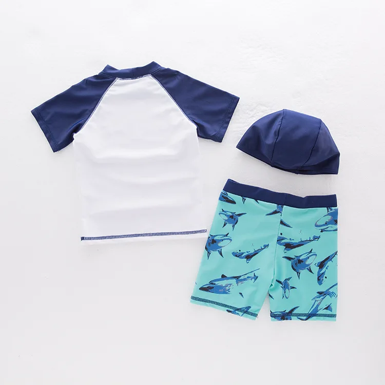 3 шт. детский купальник с коротким рукавом штаны и шляпа | Детская одежда обувь