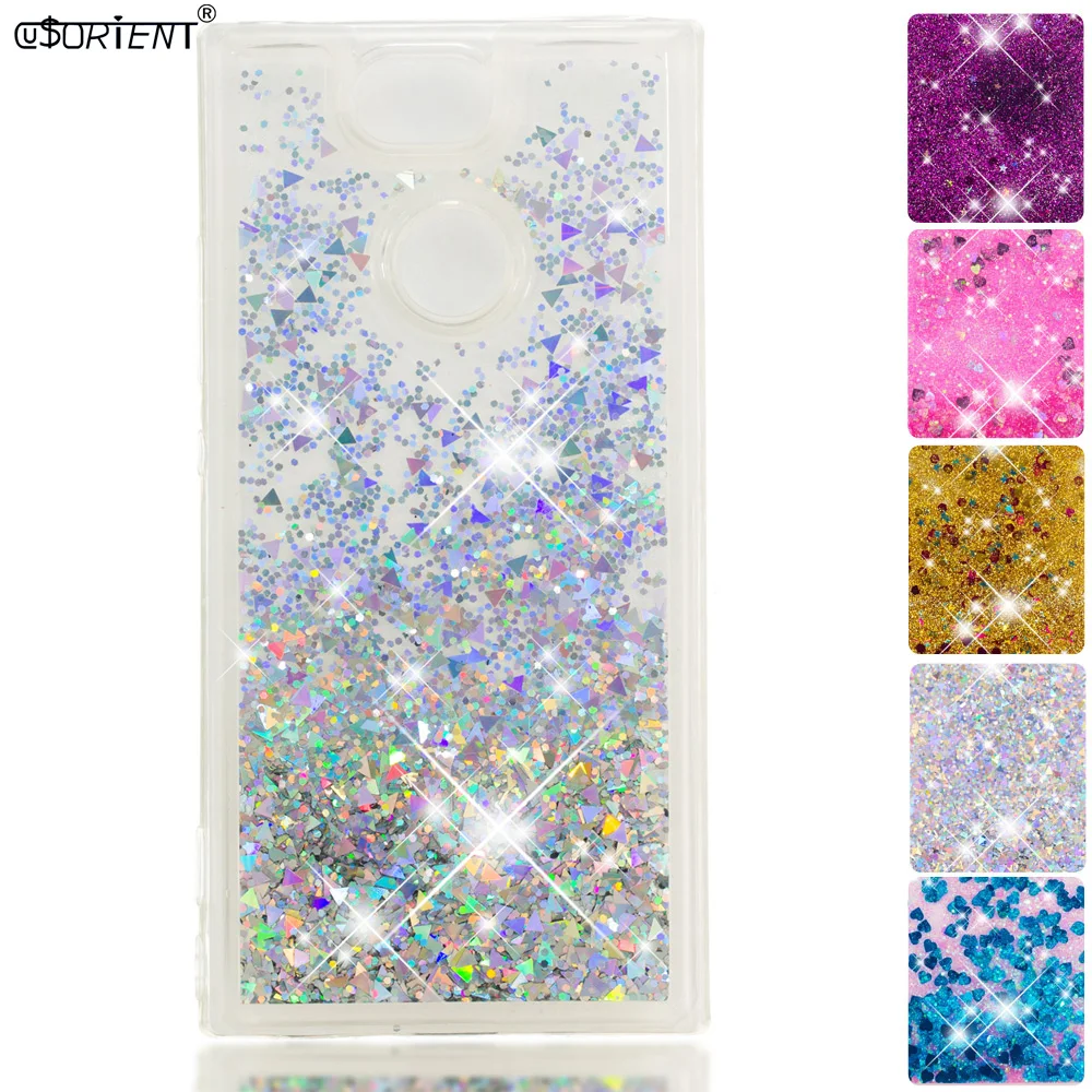 Милый блестящий чехол для Sony Xperia XA2 динамический жидкий зыбучий песок телефона