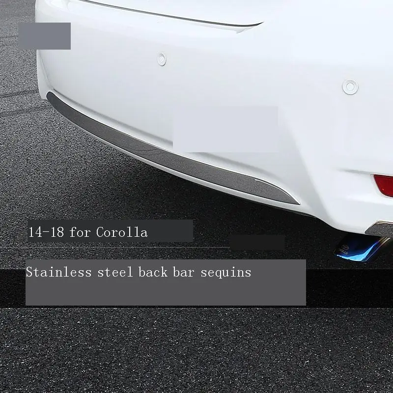 

Voiture Accessori Auto Decoration Sticker Car Accessories Exterior Bumper Rear Panel 2014 2015 2016 2017 2018 FOR Toyota Corolla