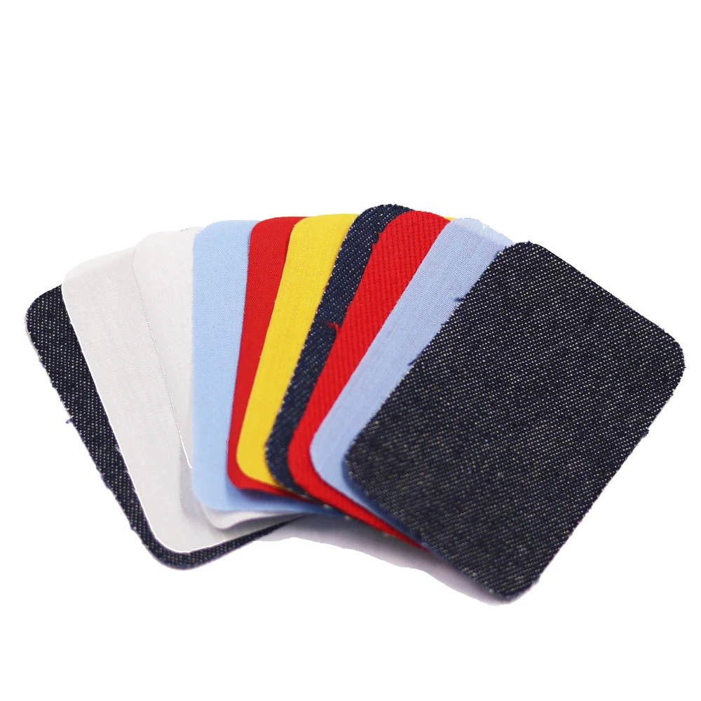 Заплатки для джинсов разных цветов 10 шт. утюгом одежды пришитые до колен локтей