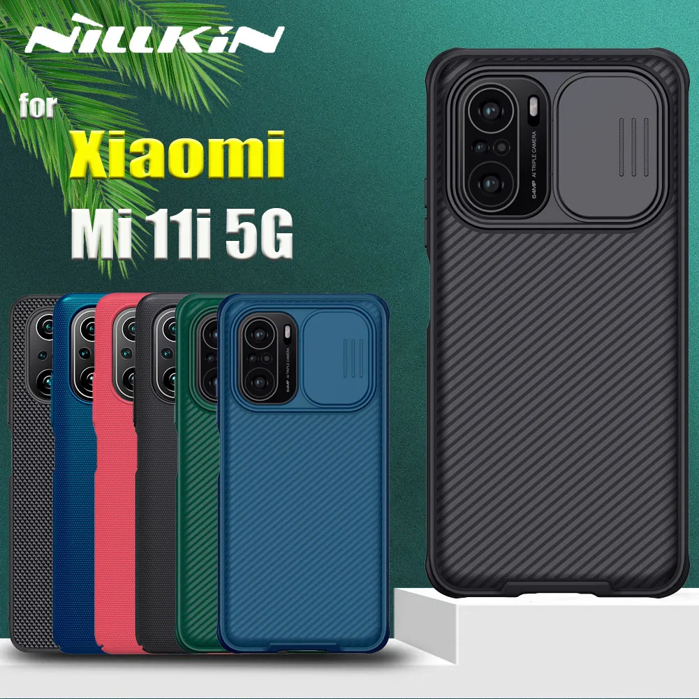 

Nillkin Case for Xiaomi Mi 11i 5G Cases Slide Camera Protection Lens Protect Privacy Frosted Textured Fiber Shockproof Cover