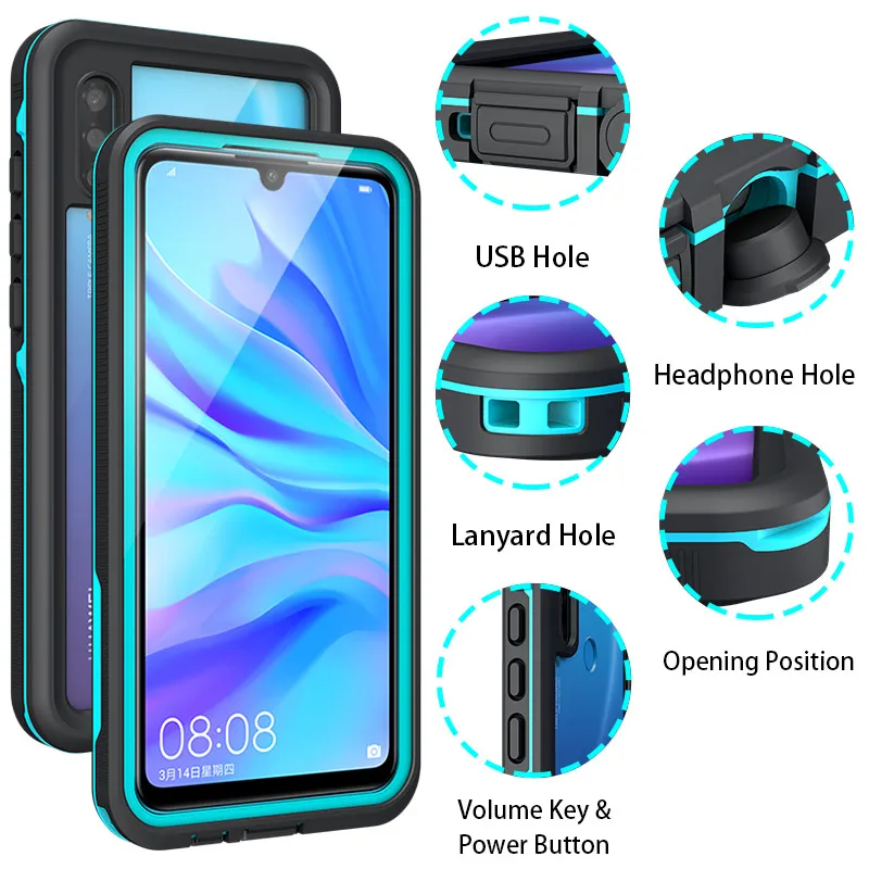 shellbox waterproof case for huawei p30 lite p30 pro 360 shockproof case for huawei p40 pro p20 pro p20 lite clear cover free global shipping