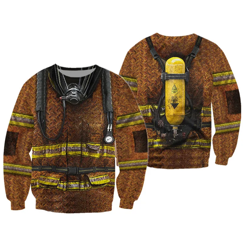 

New Fashion Harajuku Sweatshirt Fireman Costume 3D All Over Printed Hoodie/Zip Hoodie Unisex Casual Sportswear