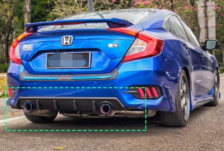 Для HONDA CIVIC ABS задний бампер диффузор защитные бамперы для 2016-2018 Body kit спойлер |