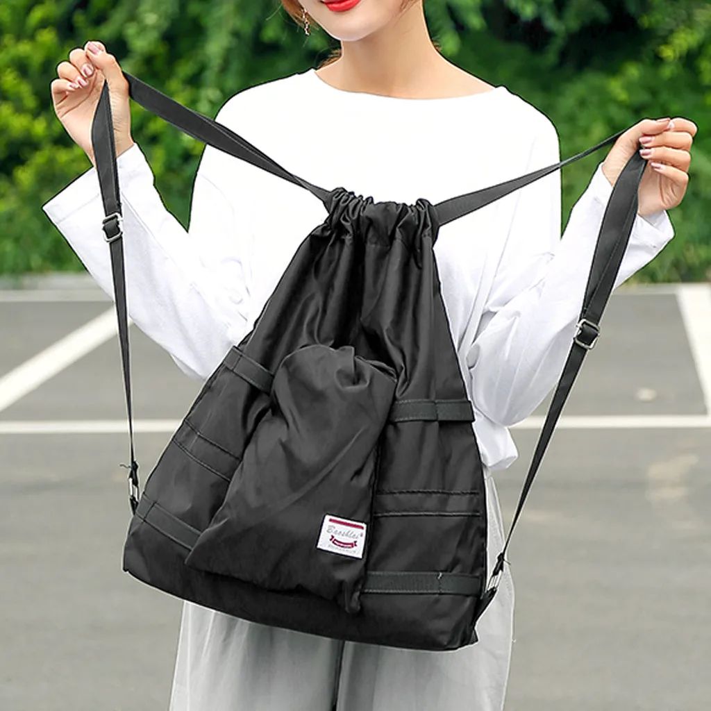 Большой рюкзак на шнурке для мужчин и женщин спортивная сумка фитнеса Открытый