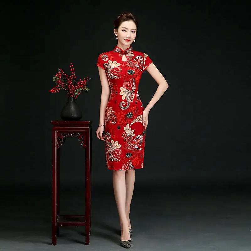 Китайское платье для женщин элегантные новости Qipao Vestidos вечерние свадебные
