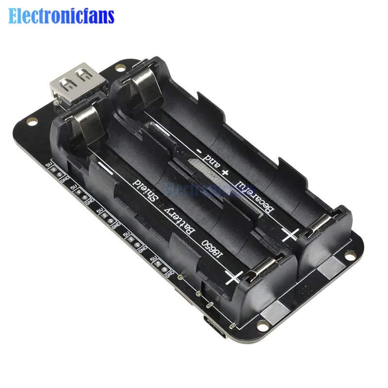 Двойной 18650 литиевая Защита аккумулятора V8 3V1A 5V 3A Micro USB Мощность банк Батарея зарядный модуль для Raspberry Pi, Wi-Fi, ESP8266 ESP32