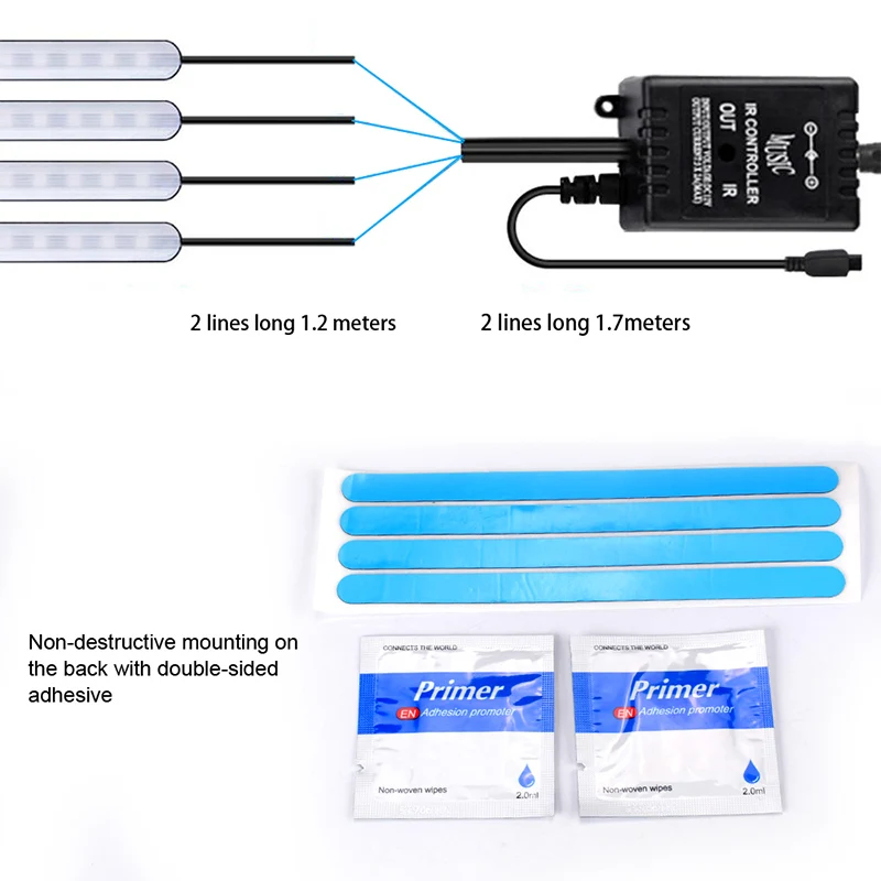 Подсветильник светильник для салона автомобиля с питанием от USB/сигареты 1