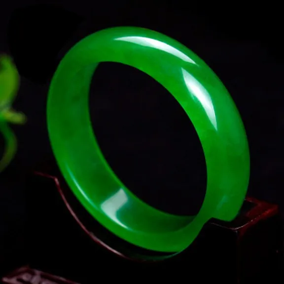 Una pulsera de jade natural cuarzo jaspe verde 60 62 мм|Камни| |