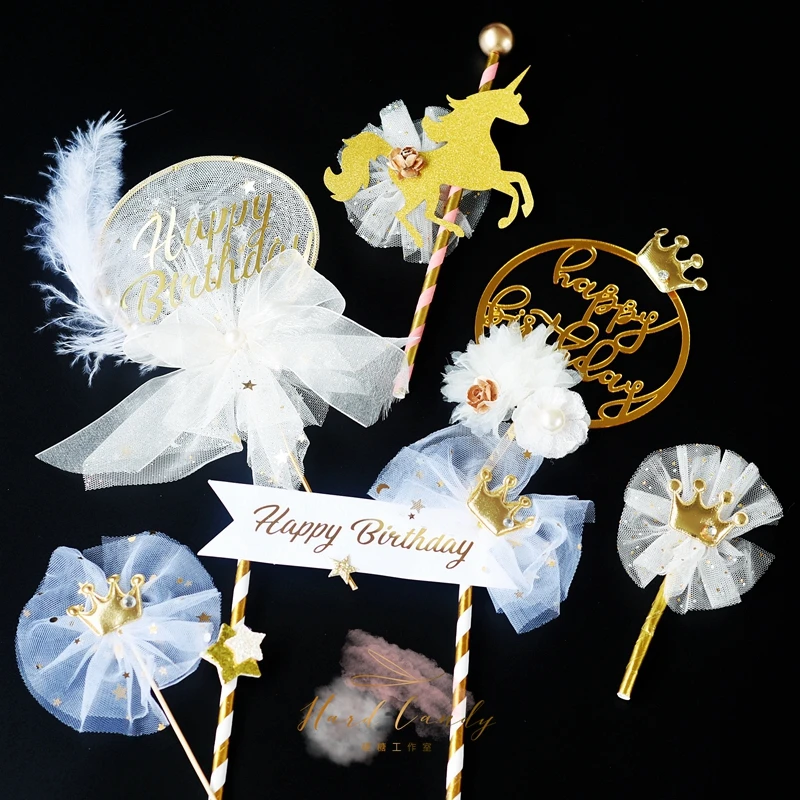 Или couronne maille arc licorne Decoration de gâteau pour flecte des enfants ST-valentin mariage fianchailles fournitu | Дом и сад