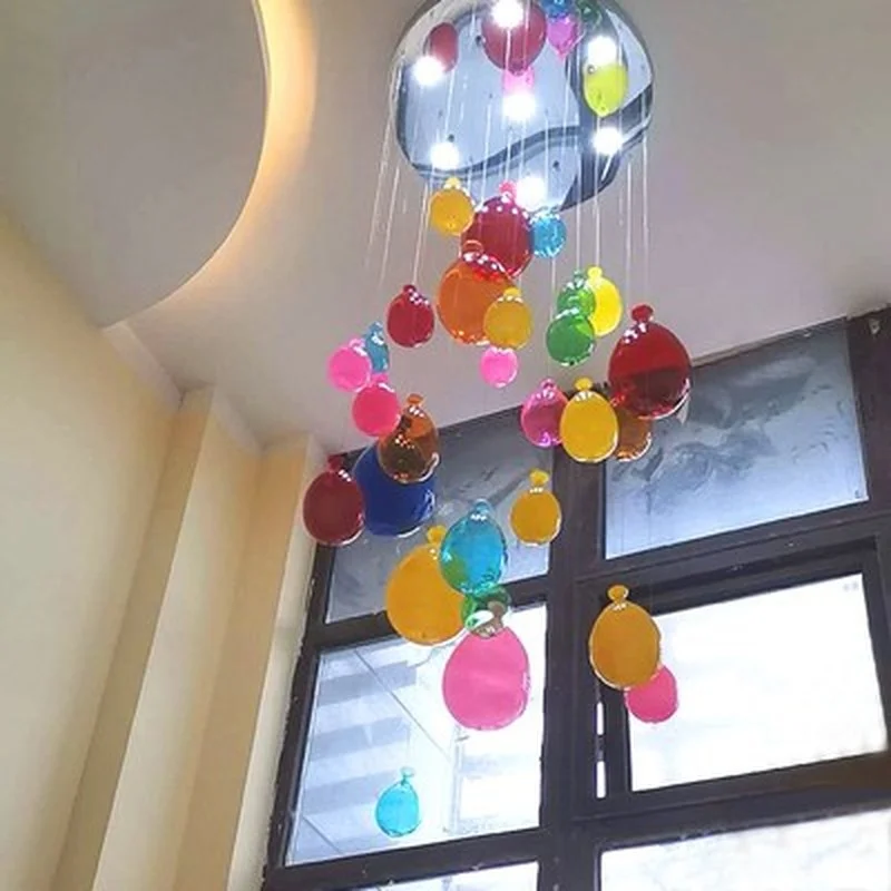 Модная современная светодиодная детская спальная цветная подвеска в виде шара