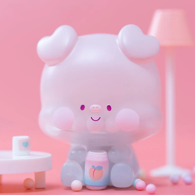 ?? おもちゃ市コーラ豚ブラインドボックスカハ · Ciegaアクションフィギュアアート玩具デザイナーデスク車の装飾人形かわいいギフト