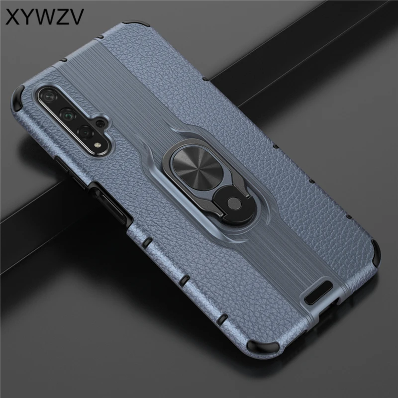 For Huawei Nova 5T Case Luxury Ring Bracket Hard Back Phone Protective Cover Fundas |