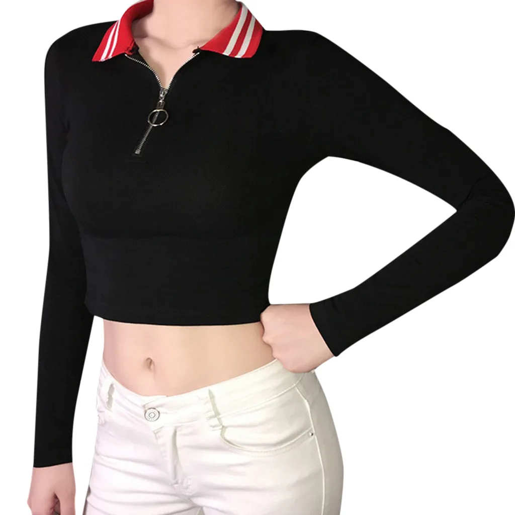 Короткая рубашка толстовка женский укороченный топ модный отложной воротник на