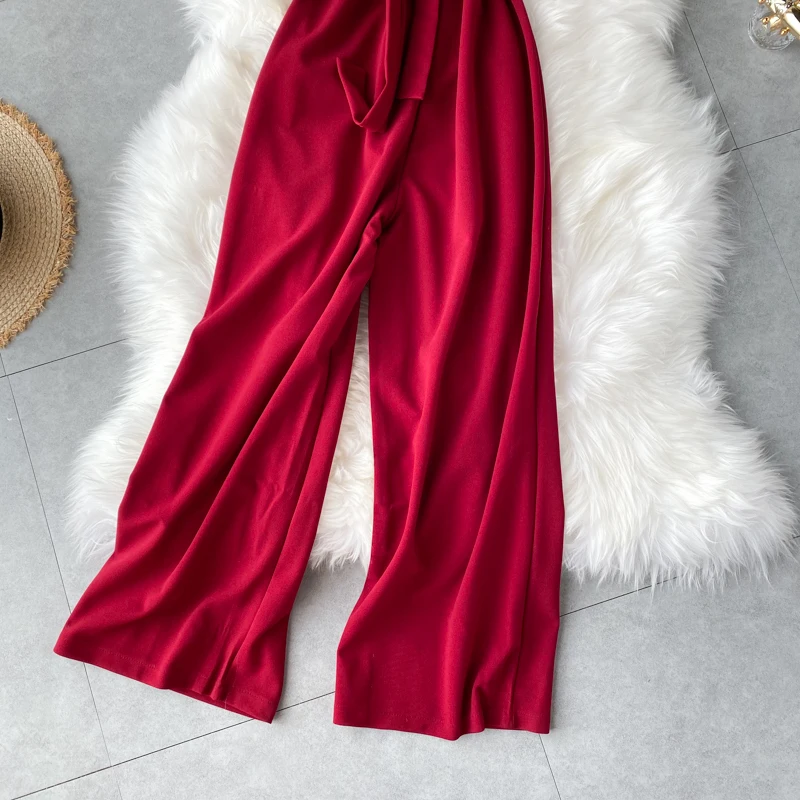 Комбинезон женский с оборками на одно плечо пикантный Повседневный бандажный